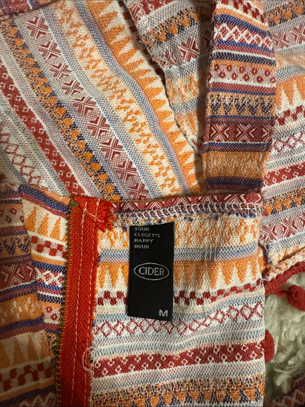 Cider Pink & Orange Striped Pom-Pom Two-Piece Skirt Set - Picture 3 of 3